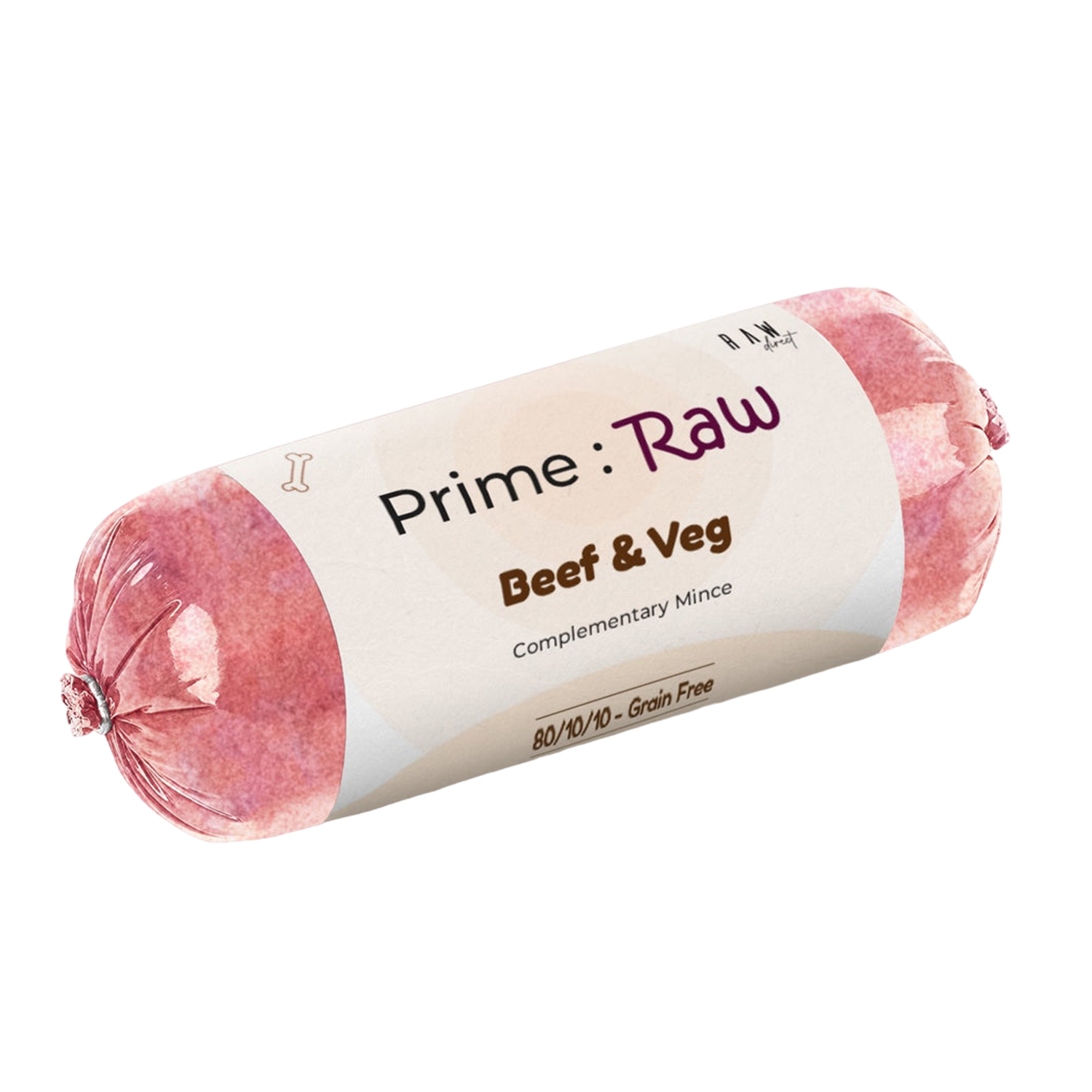 PRIME RAW Beef Veg 454g Premium Raw Dog Food for Balanced