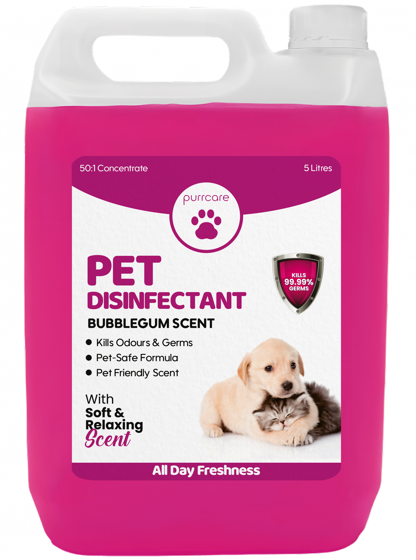 Pet Disinfectant Bubblegum Scent 5L – Effective cleaning solution for pet areas with a pleasant bubblegum fragrance.