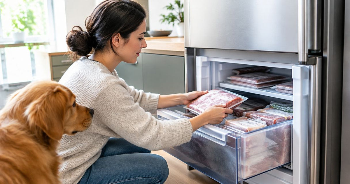 How much freezer space does raw dog food need?