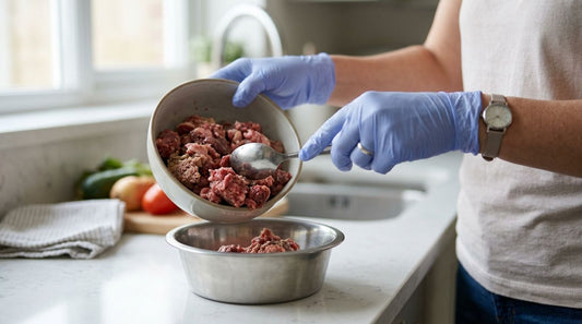 Is it safe to handle raw dog food?