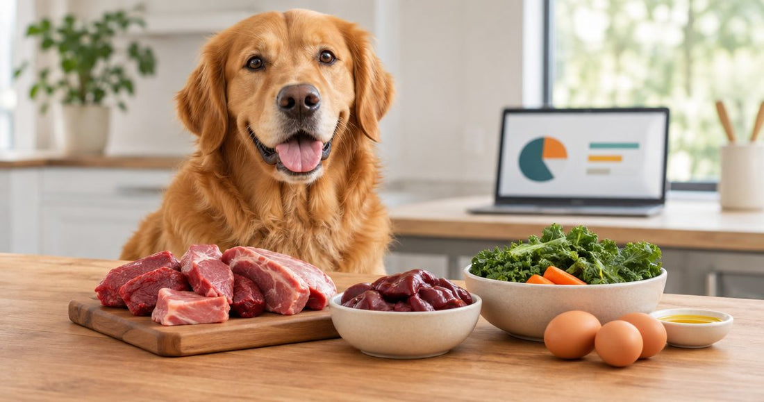 80/10/10 raw dog food ratio benchmarks by brand 2026