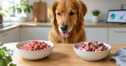 Is minced raw dog food as good as raw chunks?