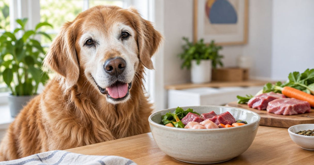 Can senior dogs switch to a raw diet safely?