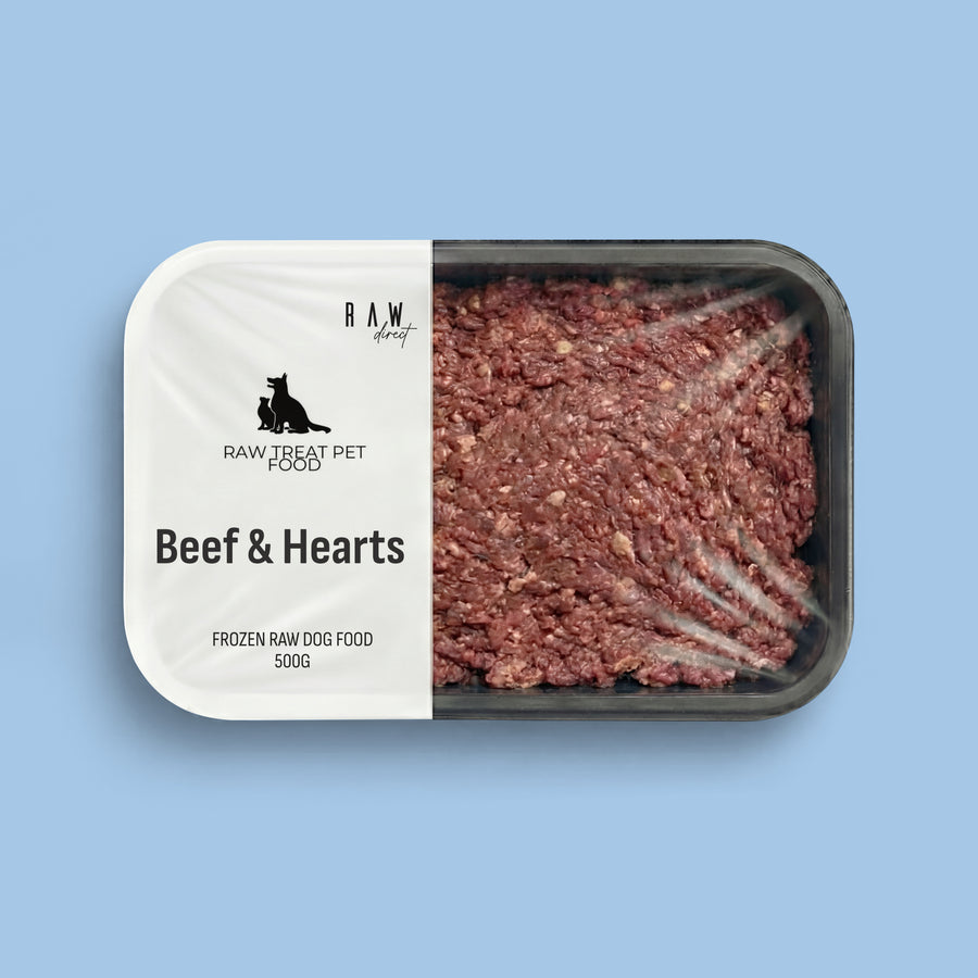 Beef & Heart Raw Dog Food 500g | Complete 80 10 10