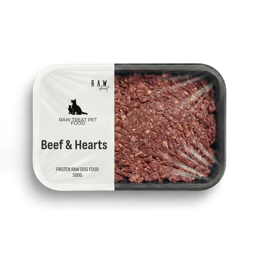 Beef & Heart Raw Dog Food 500g | Complete 80 10 10
