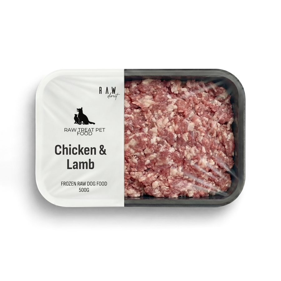 Chicken & Lamb Raw Dog Food 500g | Complete 80 10 10