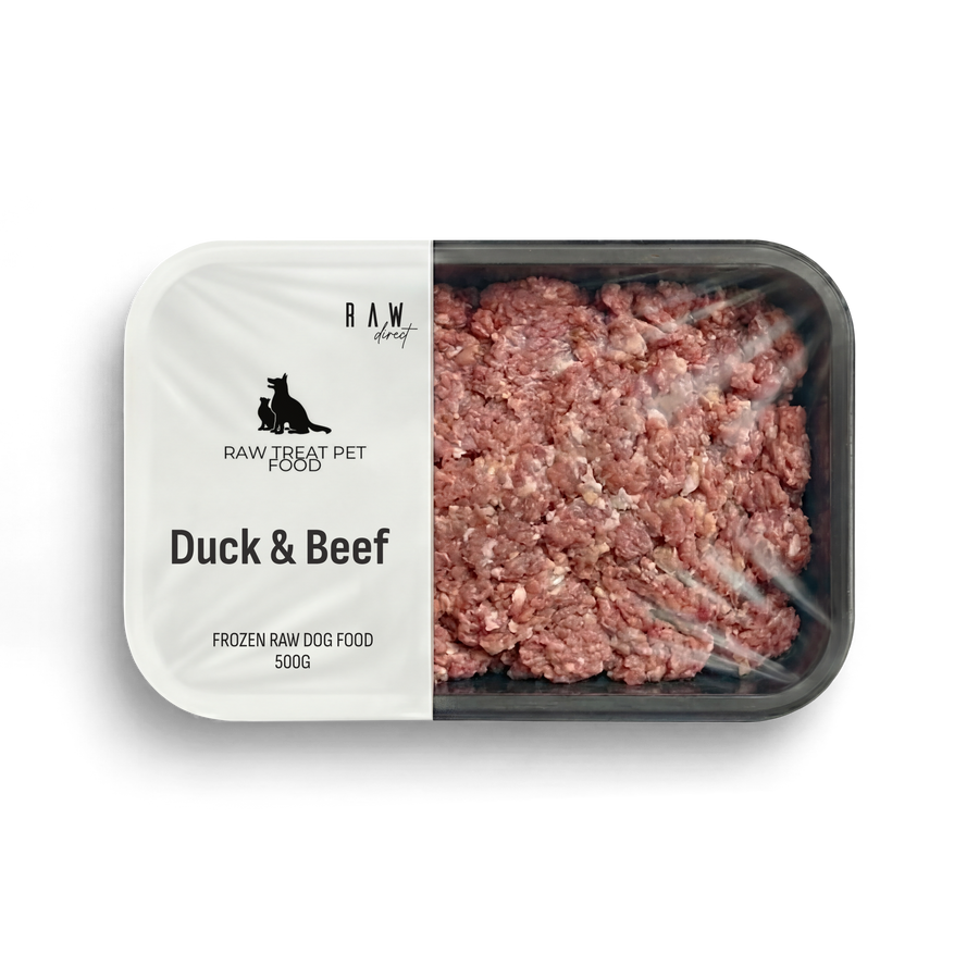 Duck & Beef Raw Dog Food 500g | Complete 80 10 10