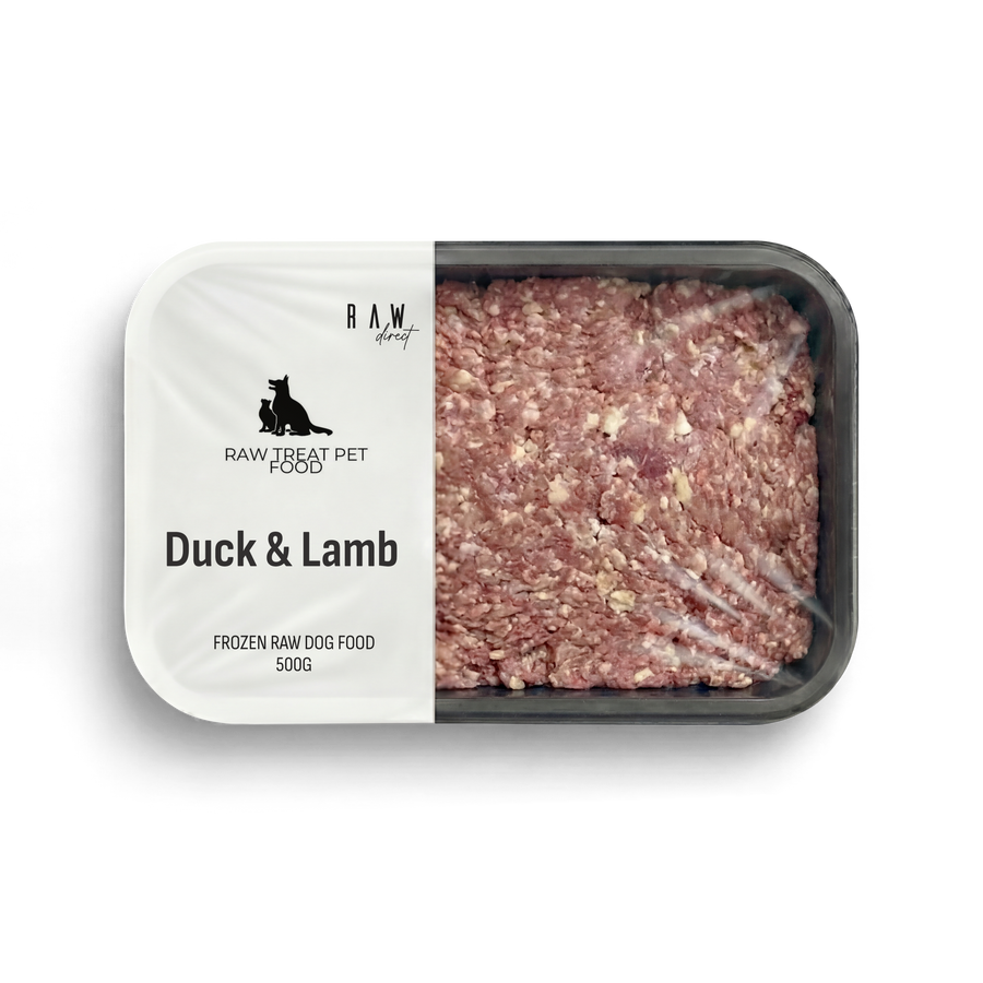 Duck & Lamb Raw Dog Food 500g | Complete 80 10 10