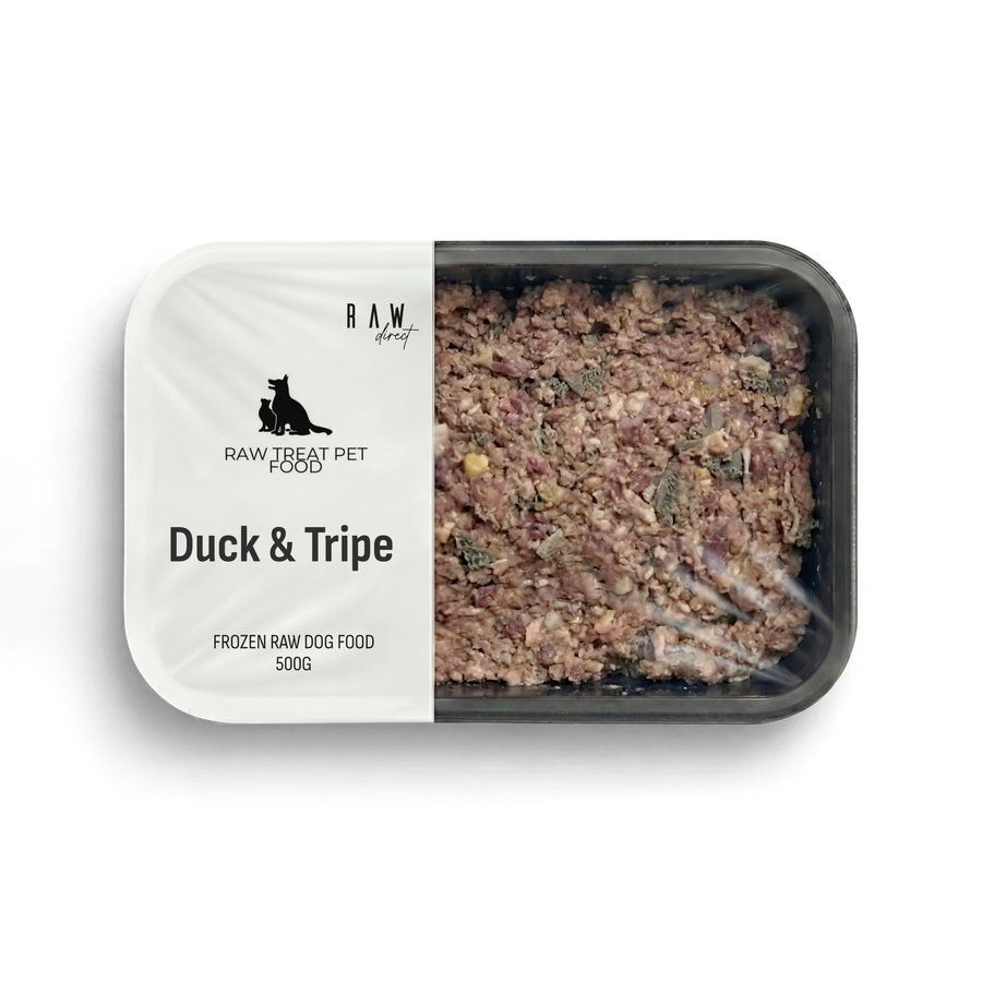 Duck & Tripe Raw Dog Food 500g | Complete 80 10 10
