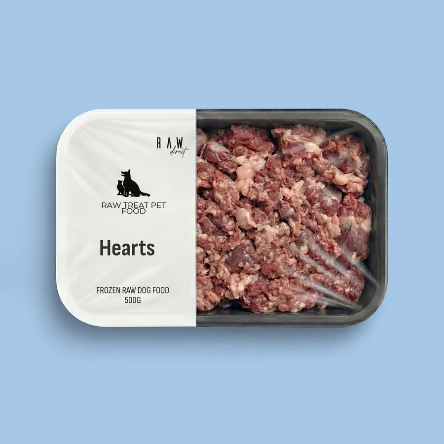 Hearts Raw Dog Food 500g | 100% Heart