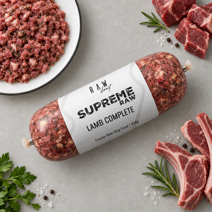 Supreme Raw Lamb Complete raw dog food 454g roll