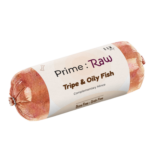 PRIME RAW Tripe & Oily Fish Dog Food - Complete, Nutritious Meal for Healthy Skin and Coat






