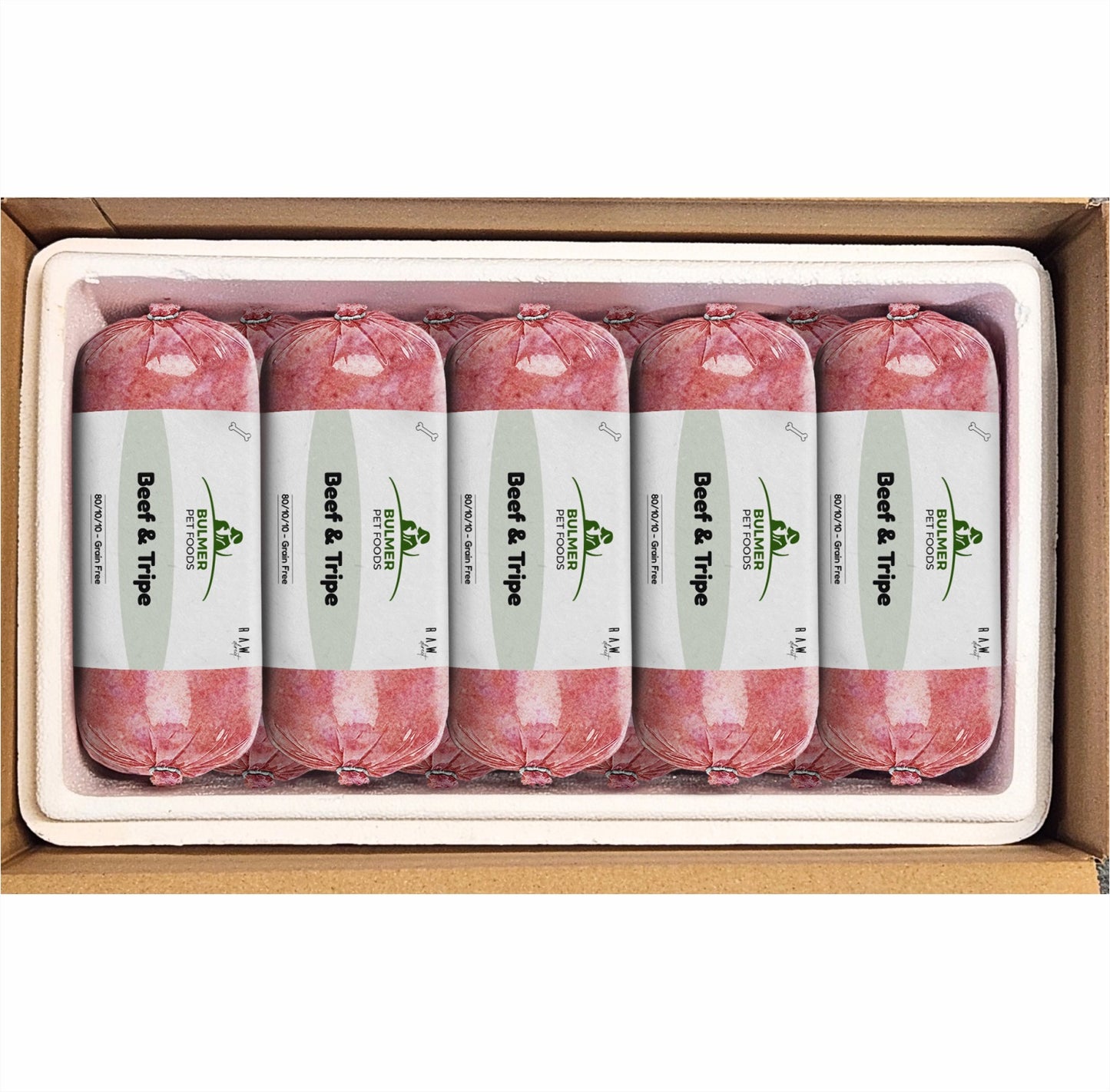 BULMER MINCE - Beef & Tripe 454g, a nutritious dog food option featuring a blend of high-quality beef and tripe for optimal canine health and energy.