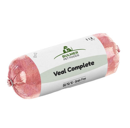 BULMER COMPLETE Veal Complete dog food in a 454g package, providing balanced nutrition for dogs with high-quality veal ingredients.