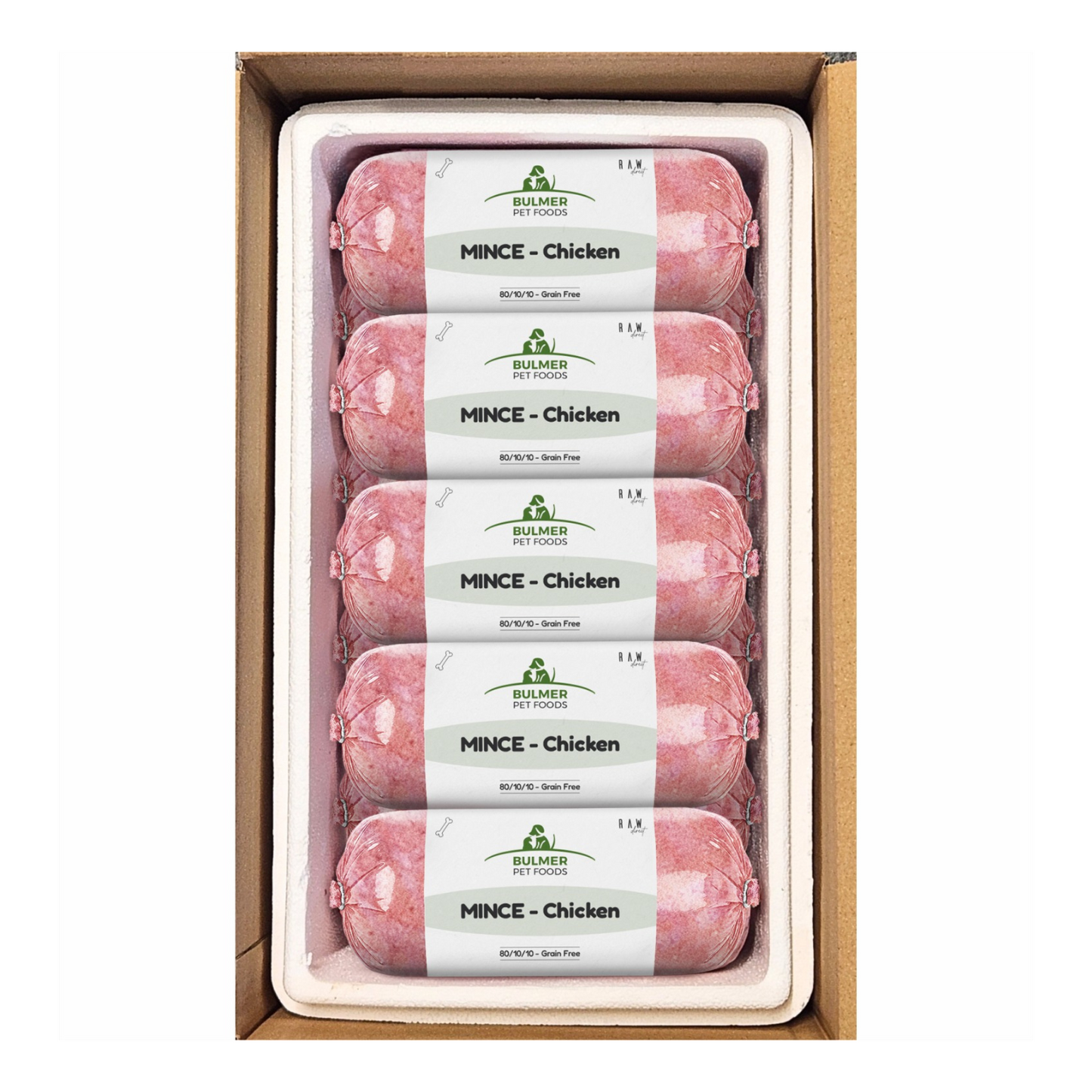 BULMER MINCE - 454g raw minced chicken dog food






