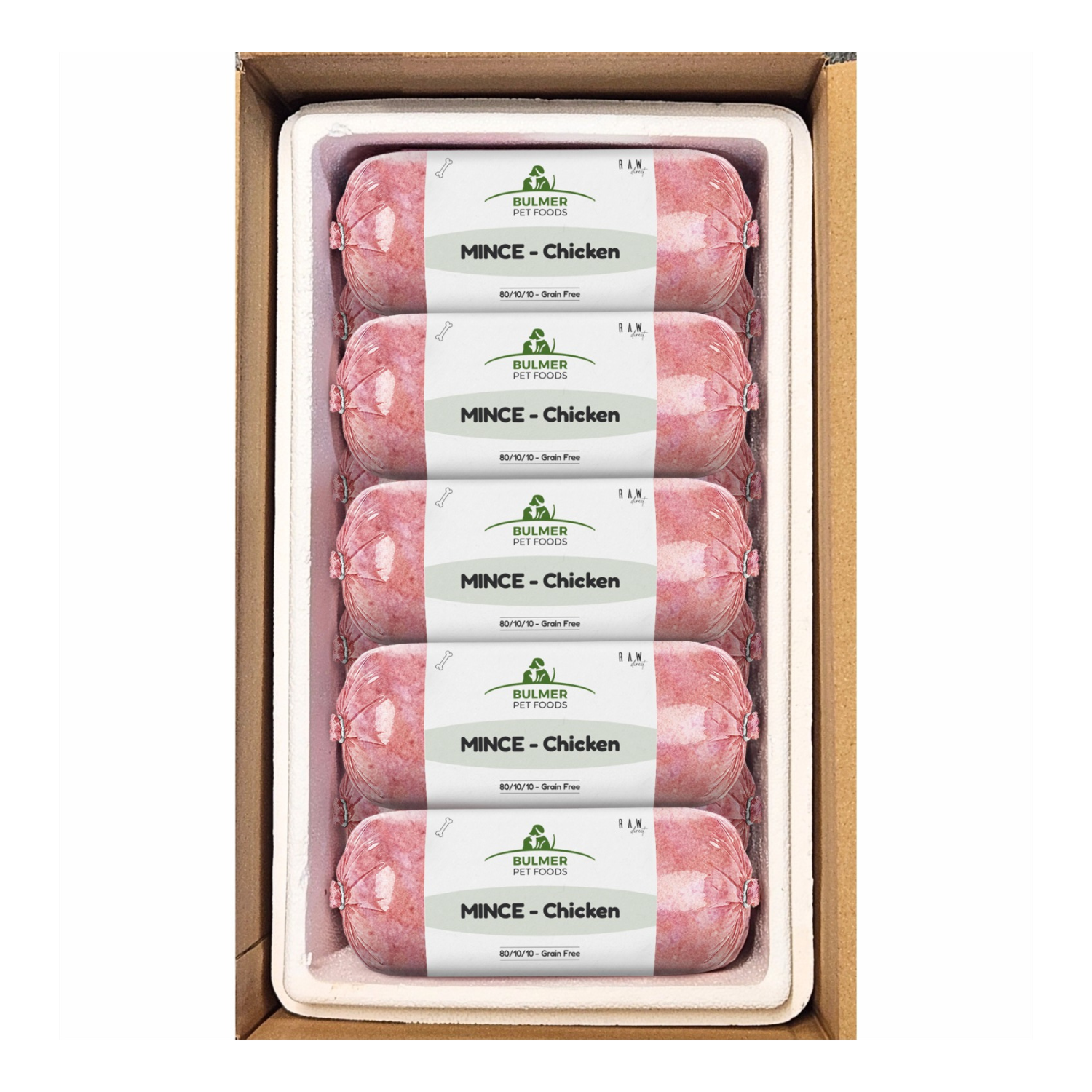 BULMER MINCE - 454g raw minced chicken dog food






