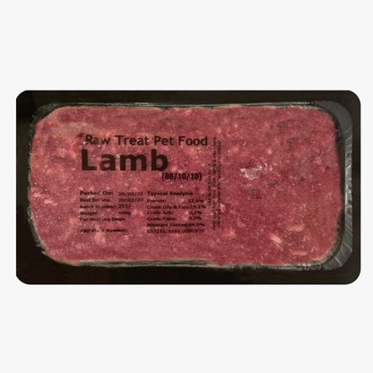 RAW TREAT PETFOOD Lamb 500g - Premium quality raw lamb dog food for healthy nutrition.






