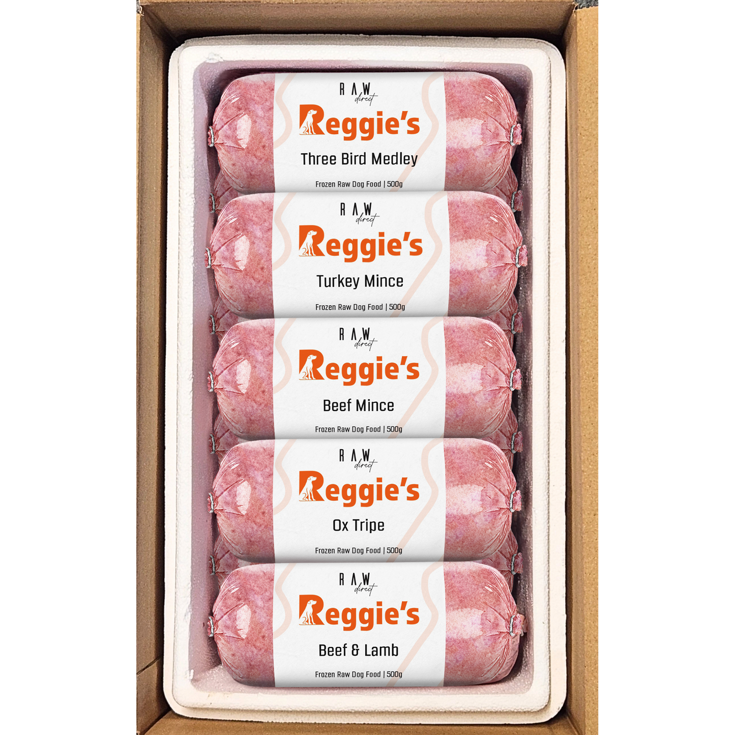 Reggie's Variety Box | 500g Rolls - Raw Direct