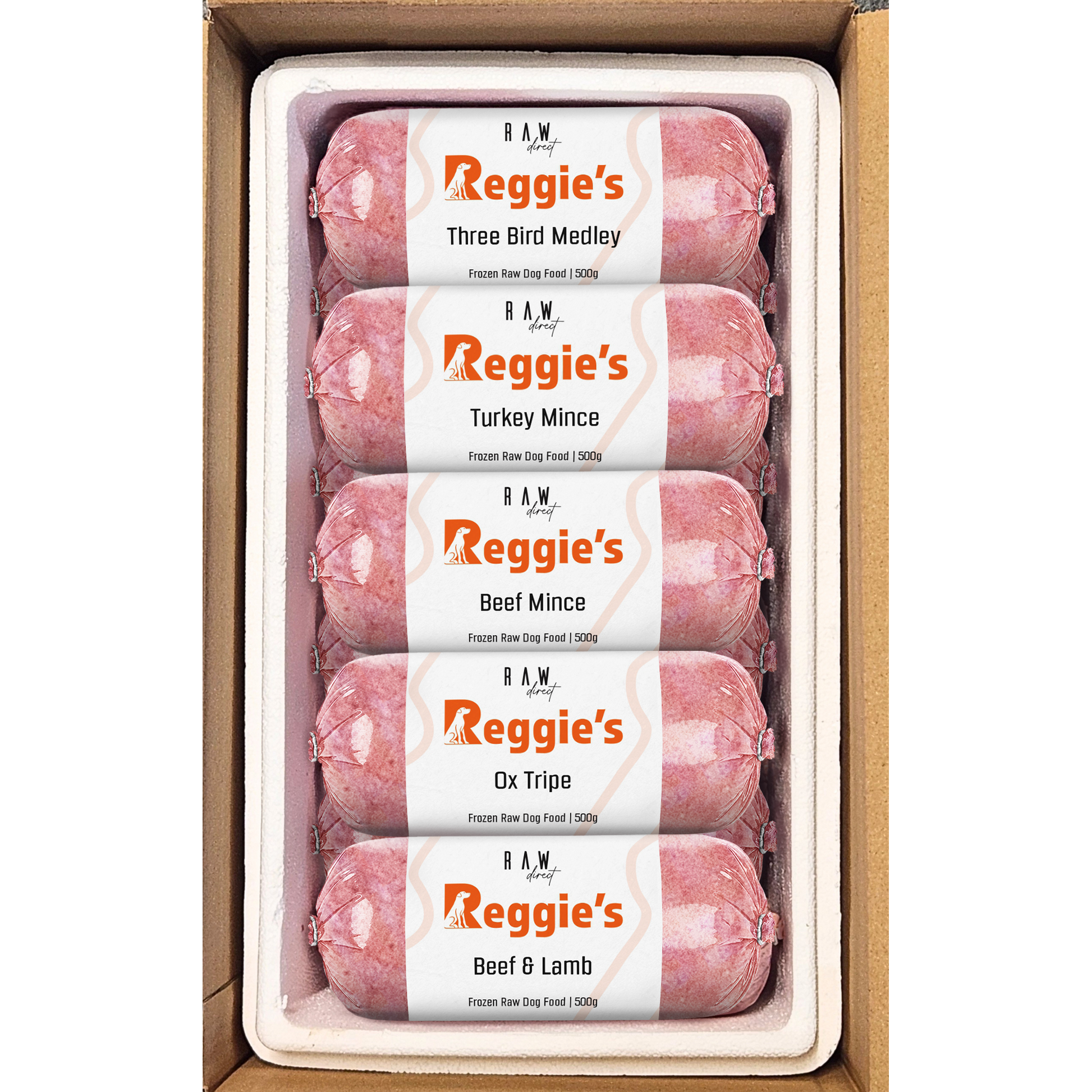 Reggie's Variety Box | 500g Rolls - Raw Direct