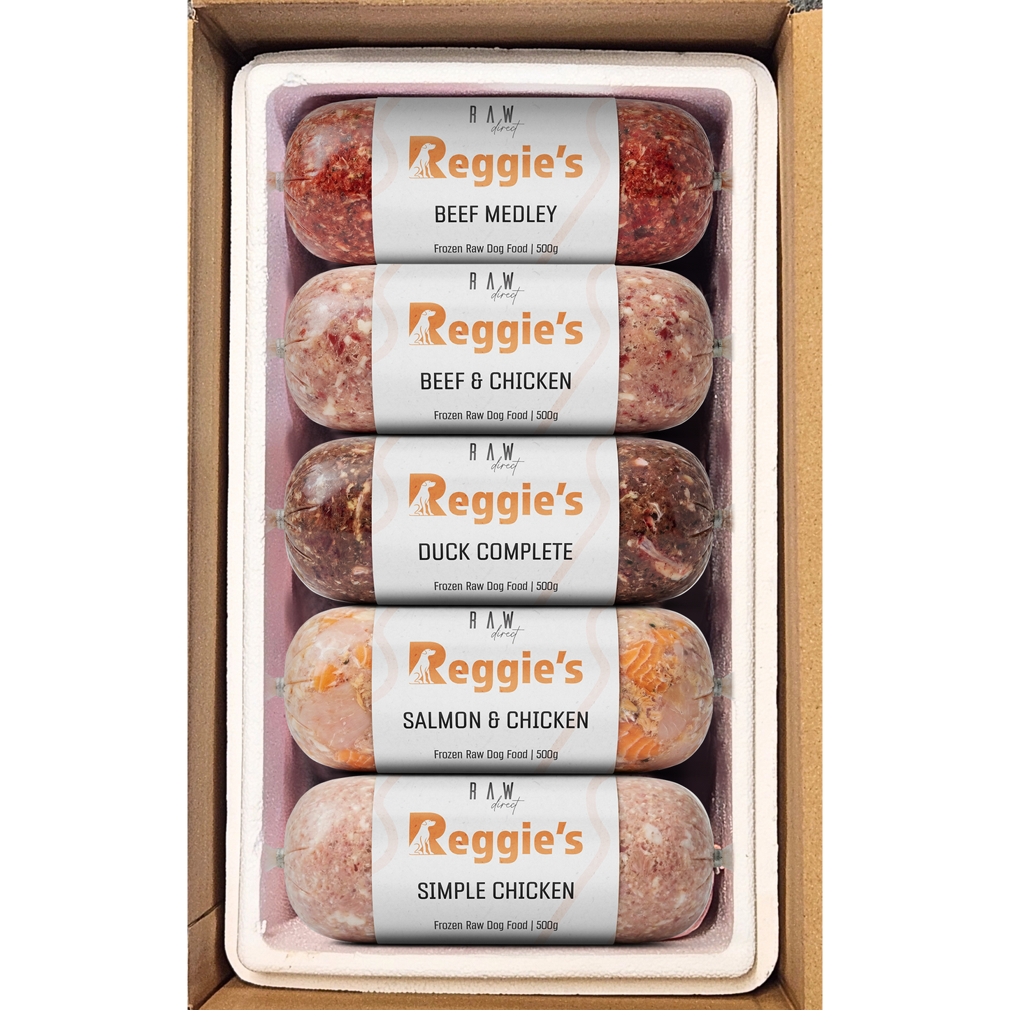 Reggie's Variety Box | 500g Rolls - Raw Direct