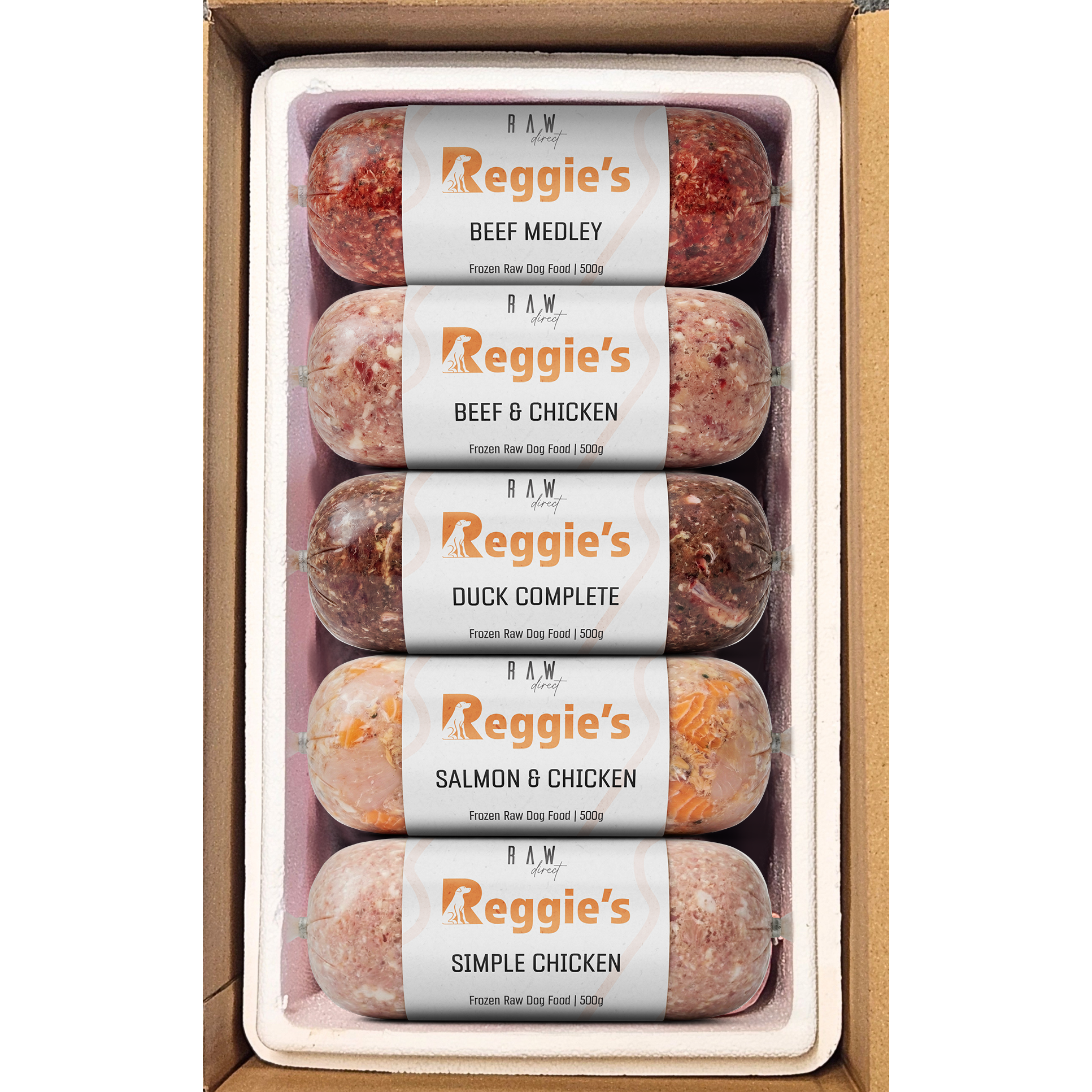 Reggie's Variety Box | 500g Rolls - Raw Direct