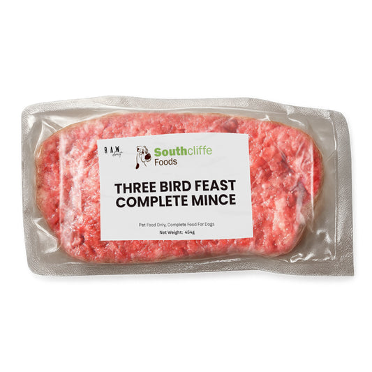 Three Bird Feast Complete Mince 454g - Raw Direct