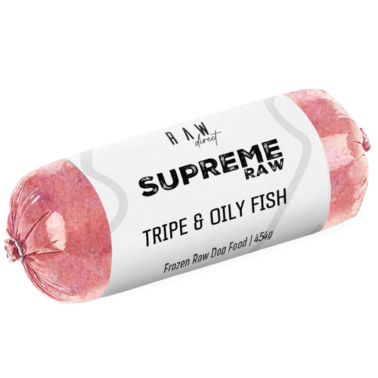 Raw Tripe & Oily Fish | 454g | 80/10/10 | BARF - Raw Direct