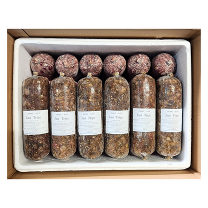 PRIME RAW Just Tripe 454g raw dog food, natural and nutritious tripe meal for dogs, packed with protein and essential nutrients.